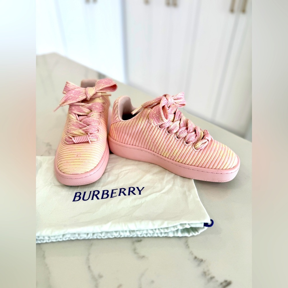 Burberry Box Knit Check Low Top Sneakers - Picture 2 of 7